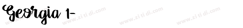 Georgia 1字体转换
